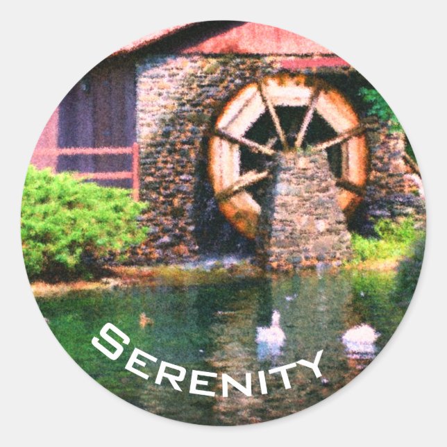 Adesivo Serenity Water Wheel Inspirational (Frente)
