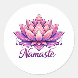 Adesivo Sereno Ioga Zen Flor de Lótus "Namaste"