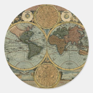 Adesivo Série antiga do mapa