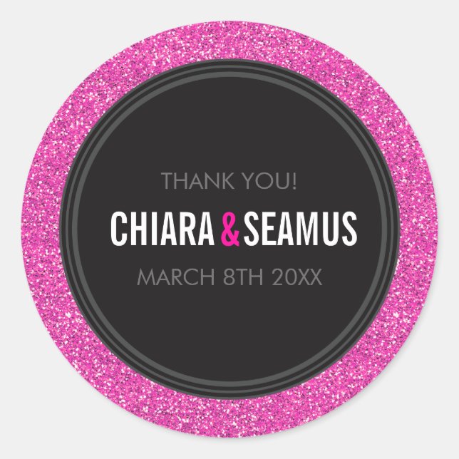 Adesivo SÉRIE SÉRIE moderno, rosa-claro-quente, preto (Frente)