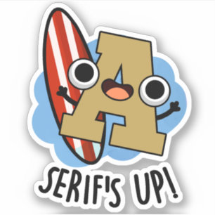 Adesivo Serifs Up Tipo De Fonte Funcional Pun