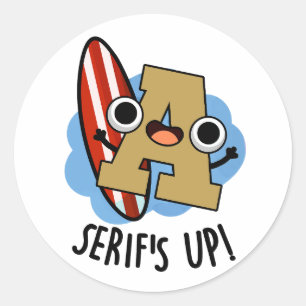 Adesivo Serifs Up Tipo De Fonte Funcional Pun