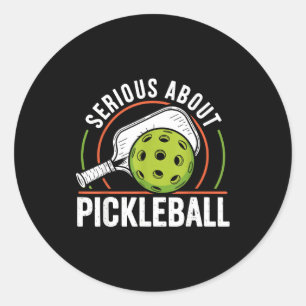 Adesivo Sério sobre pickleball engraçado pickle ball 