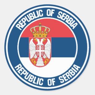 Adesivo Sérvia Round Emblem