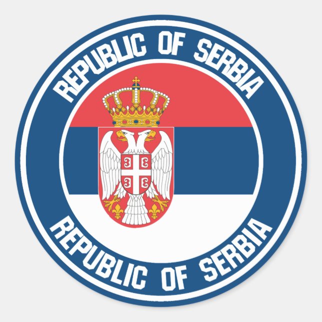 Adesivo Sérvia Round Emblem (Frente)