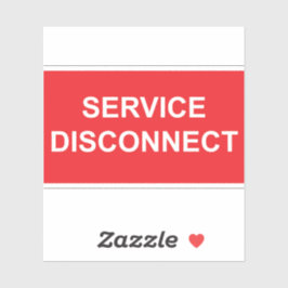 Adesivo Service Disconnect Sticker