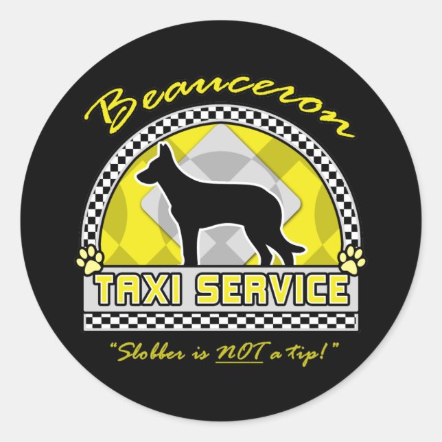 Adesivo Serviço Beauceron Taxi (Frente)