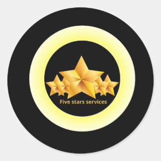 Adesivo serviço clássico de cinco estrelas