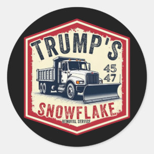 Adesivo Serviço de Remoção de Flocos de Neve de Trump Nata