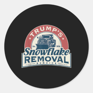 Adesivo Serviço de Remoção do Floco de Neve Enganado Trump