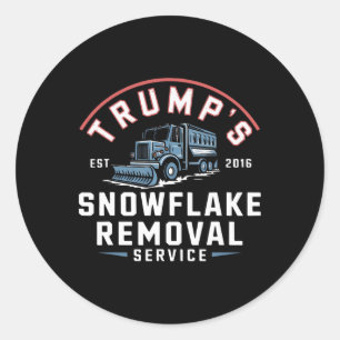Adesivo Serviço de Remoção do Floco de Neve Enganado Trump