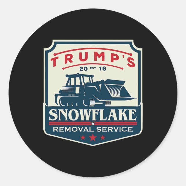 Adesivo Serviço de Rmoval Snowflake de Trump Funny Donald  (Frente)