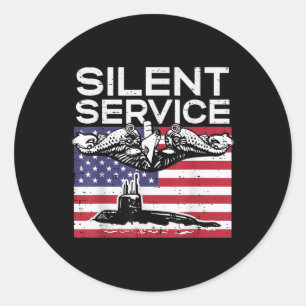Adesivo Serviço Silencioso Submarino Americano Bandeira Me