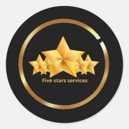 Adesivo Serviços de cinco estrelas