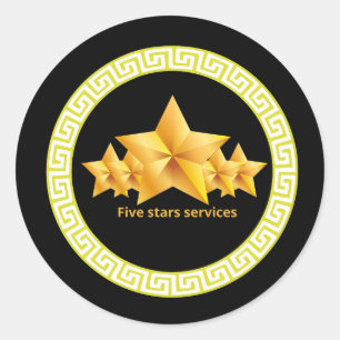 Adesivo Serviços de cinco estrelas legal