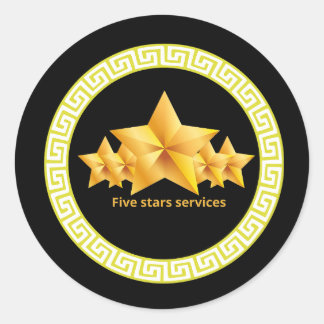 Adesivo Serviços de cinco estrelas legal