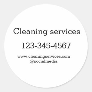 Adesivo Serviços de limpeza adicionar número de endereço d