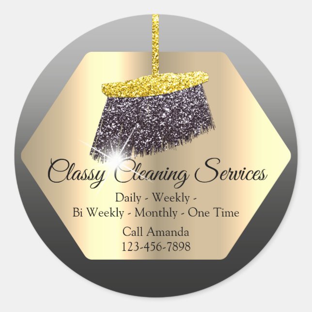 Adesivo Serviços De Limpeza Fora De Ouros (Frente)