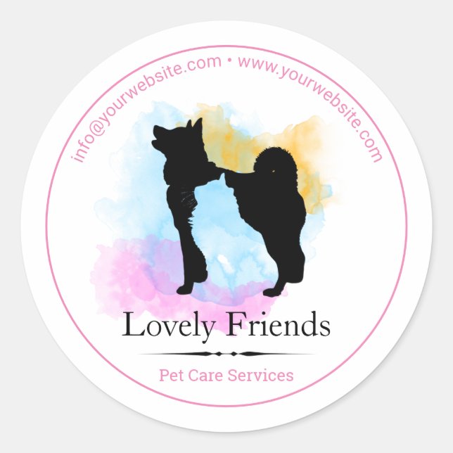 Adesivo Serviços de Pet Care/ Sitting (Frente)