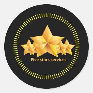 Adesivo serviços de promoção de loja cinco estrelas