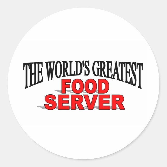 Adesivo Servidor da comida do mundo o grande (Frente)