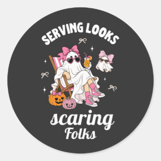 Adesivo Servindo Looks Assustando as Pessoas no Halloween