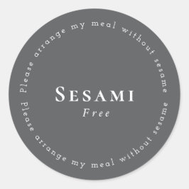 Adesivo Sesame-Free Request Sticker, Dark-gray - White