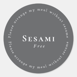 Adesivo Sesame-Free Request Sticker, Dark-gray - White