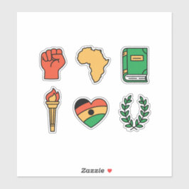 Adesivo Set of 6 Black History Month Symbols