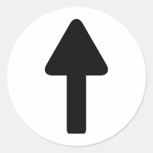 Adesivo seta acima do ícone