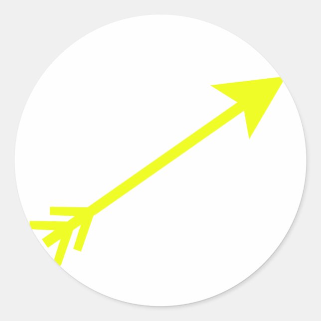 Adesivo Seta Amarelo 35° O MUSEU Zazzle Dons (Frente)