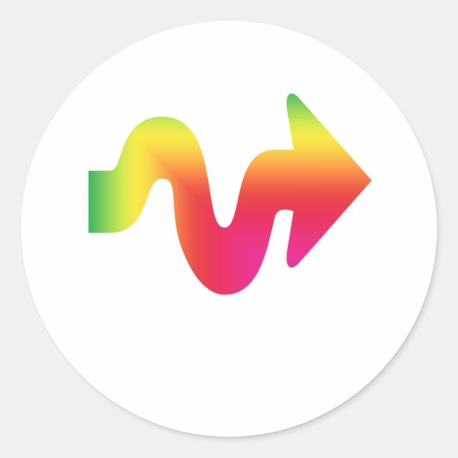 Adesivo Seta Colorida Apontando Para A Direita (Frente)