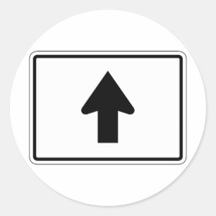 Adesivo Seta direcional acima, sinal de tráfego, EUA