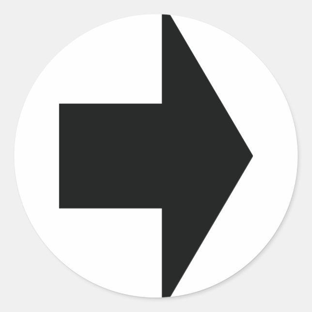 Adesivo seta para a direita (Frente)