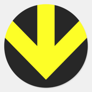 Adesivo seta para baixo. cor personalizável.