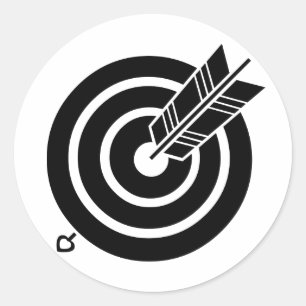 Adesivo Seta para cima de um alvo redondo Stickers & Label