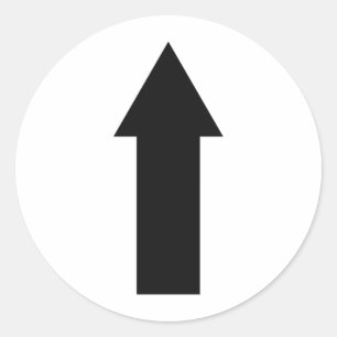 Adesivo seta preta acima do ícone