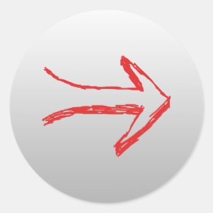 Adesivo Seta que aponta certo. No cinza