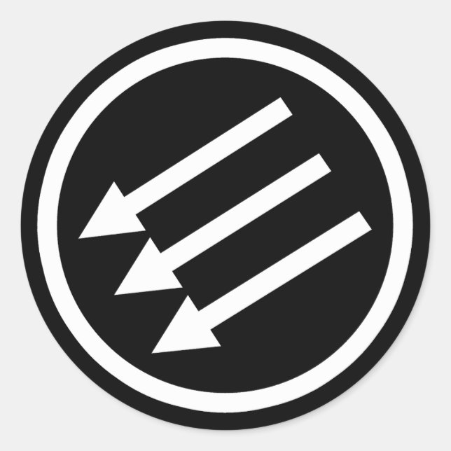 Adesivo Setas Brancas Anti-Fascismo (Frente)