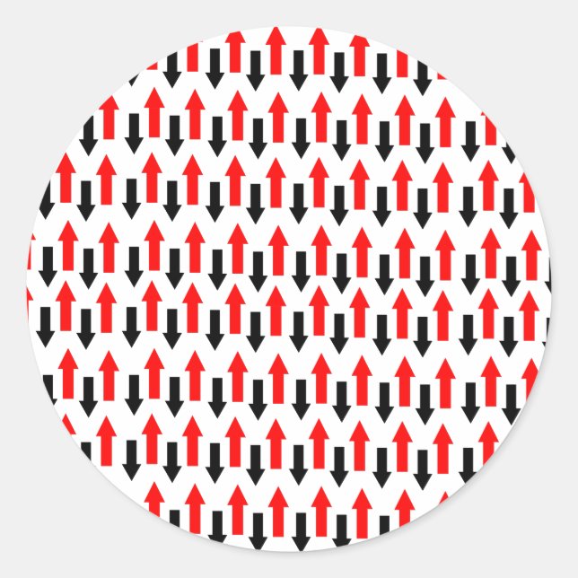 Adesivo Setas vermelhas e pretas apontando para cima na di (Frente)