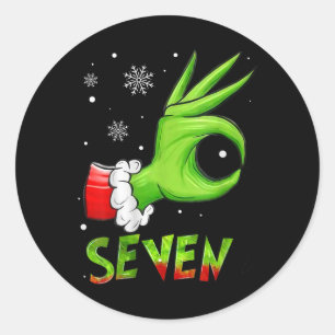 Adesivo Sete 6 7 Meme Santa Natal Xmas Professor Engraçado