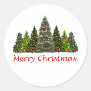 Adesivo Sete Árvores de Natal, Feliz Natal