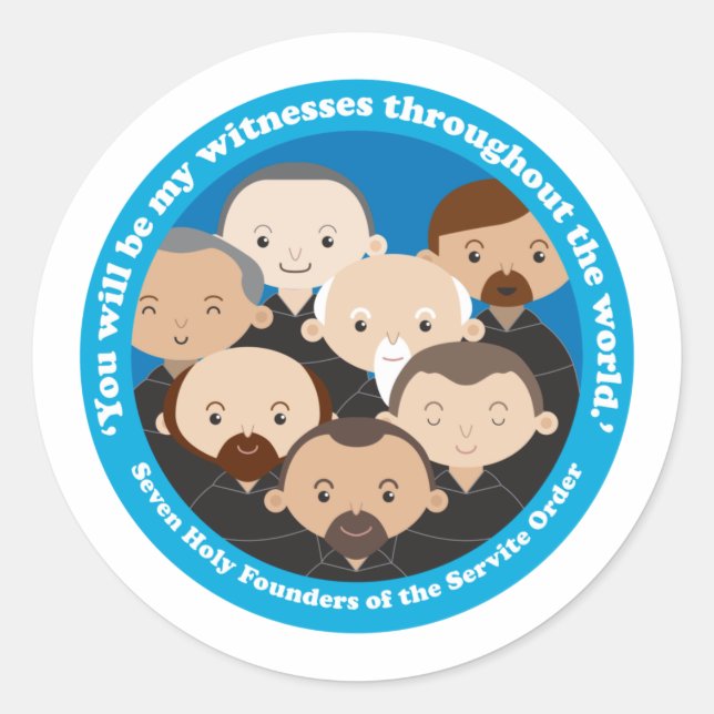 Adesivo Sete Fundadores da Ordem de Serviço (Frente)