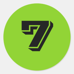 Adesivo Sete grandes gravadores verdes redondos de Janz