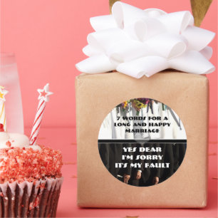 Adesivo Sete palavras para um longo e feliz Casamento