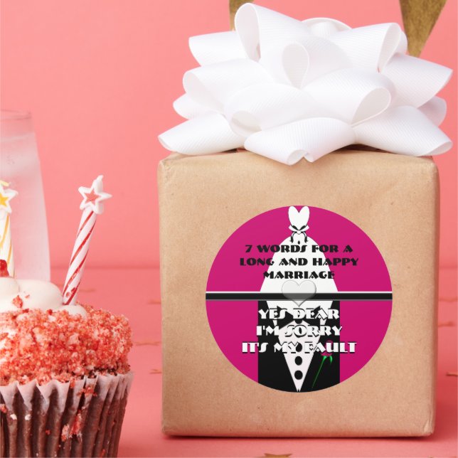 Adesivo Sete palavras para um longo e feliz Casamento (Festa)