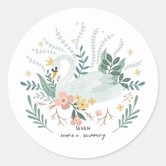 Adesivo Sete pântanos nadando 12 dias de folga de Natal (Frente)