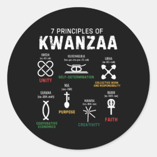 Adesivo Sete Princípios De Kwanzaa Happy Kwanzaa 1