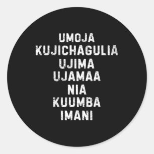 Adesivo Sete Princípios De Kwanzaa Happy Kwanzaa 11