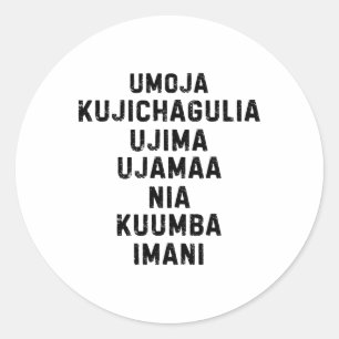 Adesivo Sete Princípios De Kwanzaa Happy Kwanzaa 5